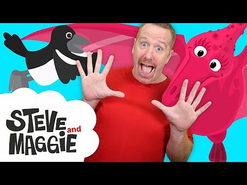 Hide and Seek at the Dinosaur Outdoor Playground for Kids with Steve and Maggie | Wow English TV
