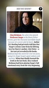 Alan Rickman, who portrayed Professor Snape in the Harry Potter series, added layers of emotion to his character thanks to a secret known only to him. J.K. Rowling privately told Rickman that Snape’s every action was driven by his lifelong, unrequited love for Harry’s mother, Lily Potter—a fact not revealed in the books until the final installment. Rickman carried this knowledge for over ten years, using it to bring subtle sadness, mystery, and complexity to Snape’s performance. When fans finall