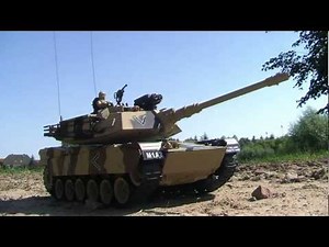 M1A2 Abrams Tank RC US Battle Tank Radio Controlled 1/24 Airsoft Panzer - Test Drive - free use