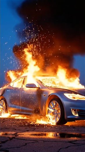 Tesla Inferno Explosion – Luxury Car Turns Into Firestorm ⚡🚗