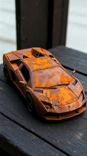 Rusted Lamborghini to Mirror Shine in Seconds #rust #spray #satisfying #cleaning #rustremoval