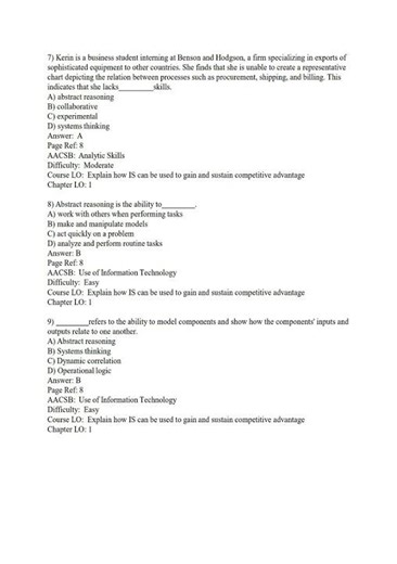 Essential Information Systems BCIS 3610 Study Guide for Exam One Mastery