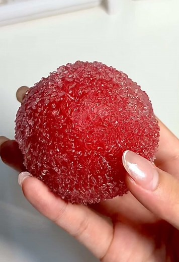 Red Crystal Slushy Squishy Ball for Stress Relief