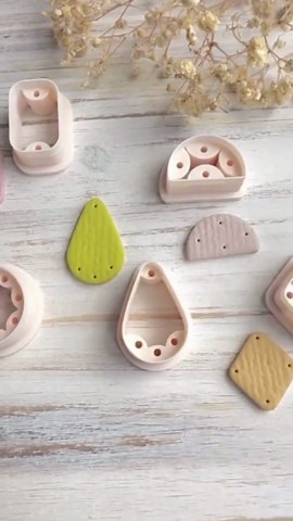 Polymer Clay Earring Cutter STL Bundle | Basic Shapes With Drill Guide | 3D Print Files | 10 Designs, Multiple Sizes | Jewelry Making Tools - Etsy