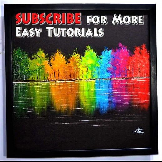 Easy Abstract Acrylic Painting Tutorial For Beginners | Fast Painting || Short Video