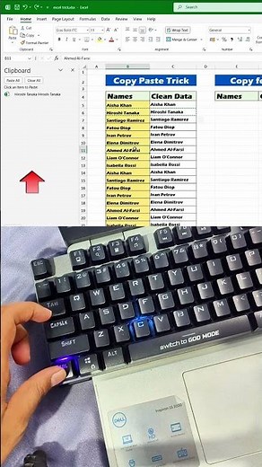 How to Paste Multiple Items in Excel in ONE CLICK! | Secret Clipboard Shortcut Revealed #ExcelHacks