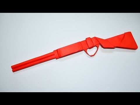 How to make a paper gun - double barrel shotgun - origami