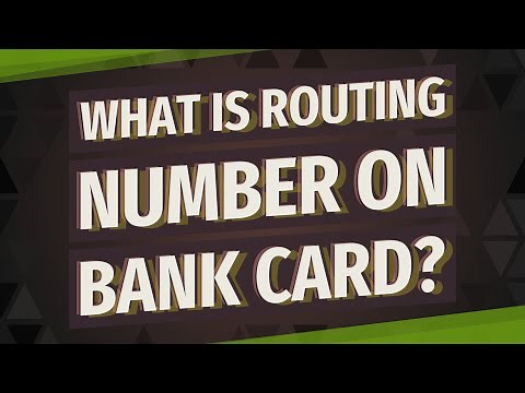 What is routing number on bank card?