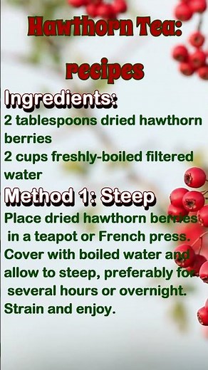 Hawthorn Tea recipes 🌿 Herbal Tea🌿 Medicinal plants for Heart Health