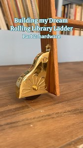 We are so close to having a functioning library ladder thanks to @putnamladders # ad ✨ I had a very specific list of requirements for my library ladder hardware and the Classic No. 1 by Putnam checked every box: brass finish (I went with the polished brass), a roller with wheels, railing that was round and not flat, and a high end look. This ladder has been installed in the homes of former presidents, so I knew the classic look would be perfect for my library wall! Putnam makes ladders too in a 