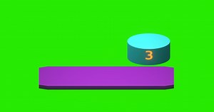 Download 3d animation of ranking podium with green screen for free
