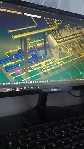 DESIGN 2D & 3D on Instagram: "Isometric Drawing Piping #pipingengineering #autocadplant3d"