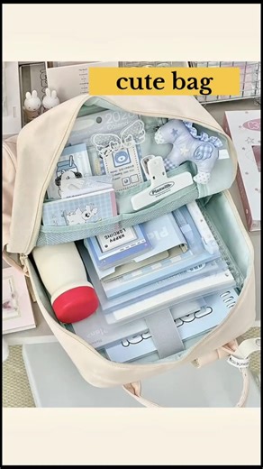 Cute Backpack Unboxing 🎒🤍 | Aesthetic School Bag | Unboxing Mochi#shorts#kawaii#cute#unboxing#yt