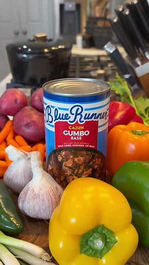 #ad I made a Cajun pot roast using Blue Runner’s Cajun Gumbo Base. If you’re looking for Blue Runner products, you can head to Blue Runner's website and use their store locator or submit a product request for your local grocery store. @Blue Runner Foods Recipe: Bell pepper Onion Celery Garlic Olive oil Chuck roast Red potatoes Carrots Blue Runner Cajun Gumbo Base 1/2 cup water Season to taste with salt, pepper, Cajun & garlic powder. Preheat oven to 275° Coat the bottom of the pot with olive oil