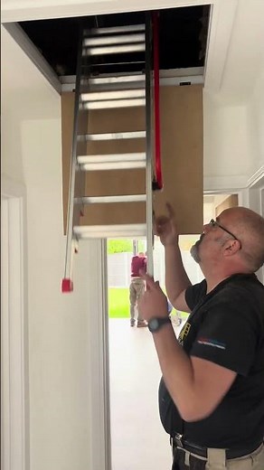 Three section aluminium sliding loft ladder from Bps access solutions ￼