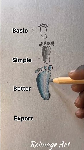 how to draw foot print 👣 | Reimage Art |