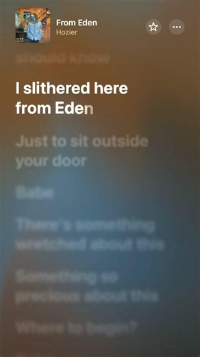 From Eden By Hozier iPhone lyrics