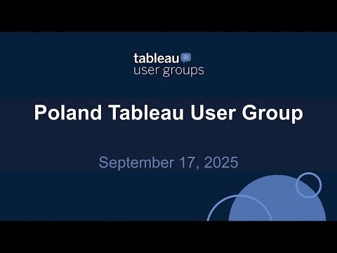 Poland Tableau User Group 17 Sep 2025