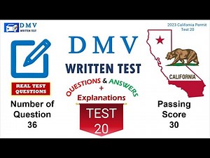 California DMV Written Test with Explanations#20