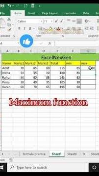 99% log Excel ka ye simple formula nahi use karte 😳 MIN & MAX explained!//#exceltips