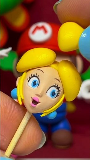 Making Princess Peach from Princess Peach Showtime! with Polymer Clay #clay #supermario