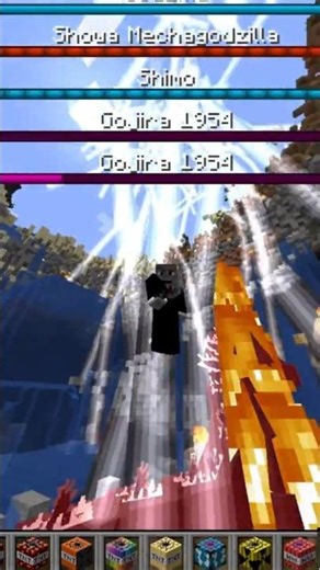 Invoqué a Godzilla en Minecraft y destruyó todo… 🦖💥#shorts #minecraft