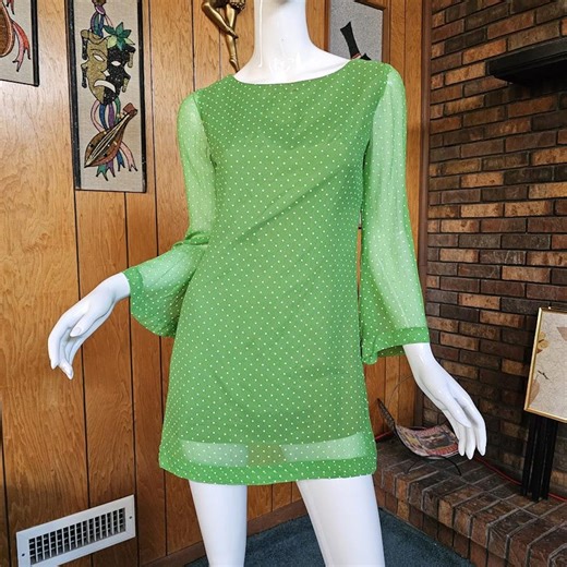 Vintage 60s Go Go Angel Sleeve Mini Mod Young Edwardian Youthquake Dress XS/S - Etsy