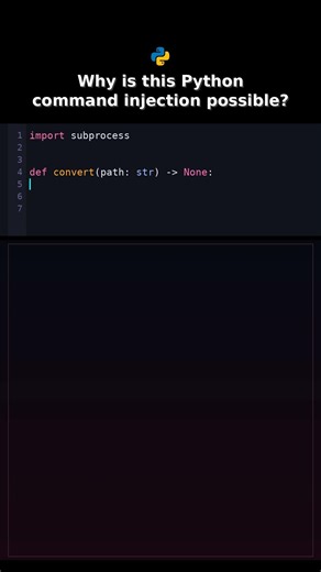 Why is this Python command injection possible? #pythonvulnerability