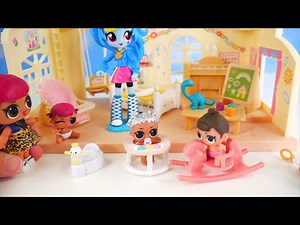 LOL Surprise Dolls Lil Sisters Sleepover in Bunk Beds