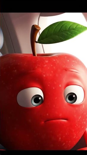 So Sad! 😭 Little Apple Falls Out #shorts #animation #sad