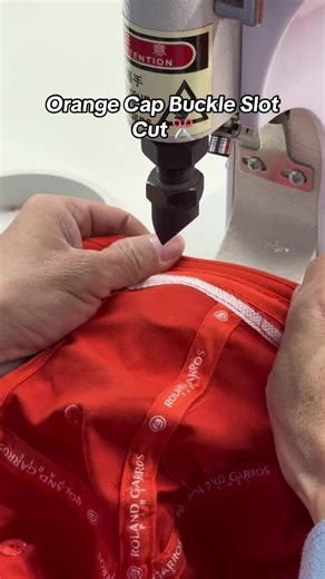 Buckle slot cutting ✂️ #buckle #cap #cutfabric #wholesalecaps #capfactory