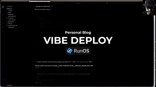 Vibe Deploy: Full-Stack App with MySQL, MinIO & AI Chat | RunOS + Claude Code
