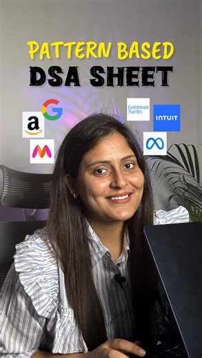 Anjali Kumari on Instagram: "I didn’t solve 1000 problems. I solved the right patterns. This 324 pattern-wise DSA sheet helped me crack good companies by removing confusion and bringing clarity. Instead of random LeetCode grinding, I learned how problems repeat in patterns—and interviews suddenly made sense. What’s inside (20+ core topics): • Arrays & Strings • Sliding Window • Two Pointers • Binary Search • Recursion & Backtracking • Linked List Patterns • Stack & Queue • Trees (DFS/BFS) • Grap