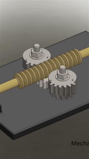 Rotary to Linear Motion| #mechanical | #youtubeshorts | #gear | #solidworks | #viral | #welding |