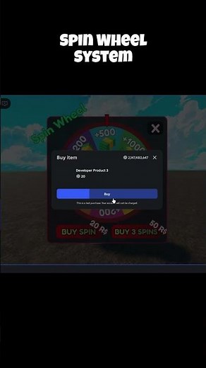 FREE Spin Wheel System in Roblox Studio! #shorts #viral