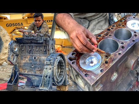 Rebuilding Cummins 4bt Diesel Engine || How to Rebuild Cummins Engine