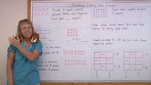 Dividing evenly into groups - basic division concept for 3rd grade