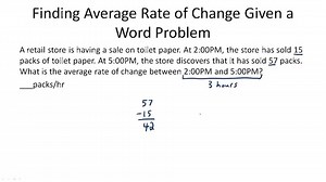 Solving Word Problems Involving Slope and Rate of Change - Example 2 ( Video ) | Algebra