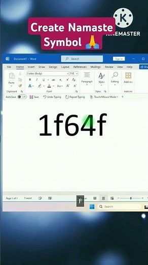 🙏 Create Namaste Symbol in MS Word 🔥📣 #msword #shorts #youtubeshorts #youtube #2024