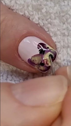 Purple Marble Nails | Pretty Needle Nail Art | #naildesign