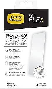 OtterBox Alpha Flex Antimicrobial Screen Protector for Galaxy S23+, Flawless Touch Response, Fingerprint Resistant, Precision Fit, Vibrant Clarity