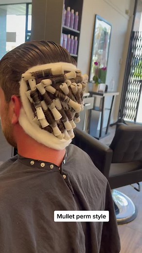 Men’s perm #mullet#barber