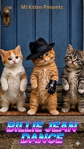 Billie Jean Cat Dance 🐾🎩 The Smooth Criminal Kitten! #Shorts #catshorts