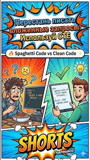 Перестань писать вложенные запросы! Используй CTE #sqlснуля #обучение