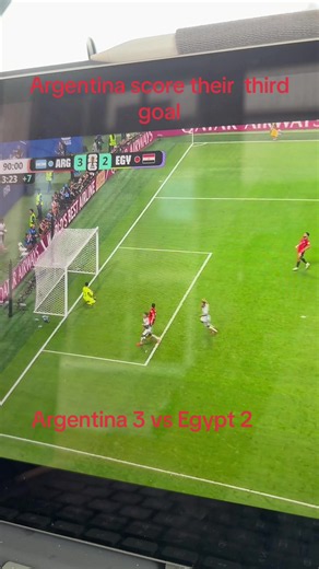 Argentina score their third goal#fifaworldcup #argentina🇦🇷 #3goals #messi #egypt