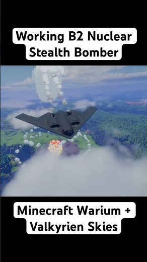 Working B2 Nuclear Stealth Bomber in Minecraft