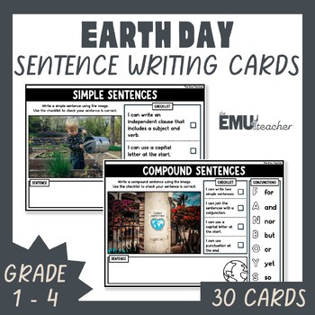 Earth Day Sentence Writing Prompts Improve Sentence Structure & Punctuation