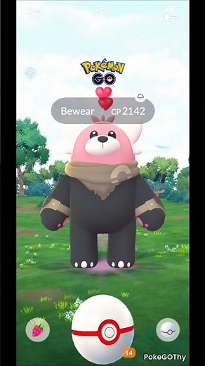 Epic Bewear Catch (CP 2,142) in Pokémon GO | PokeGOThy Shorts