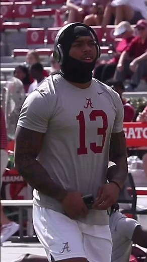 Malachi Moore rocking the ski mask pregame 👀
