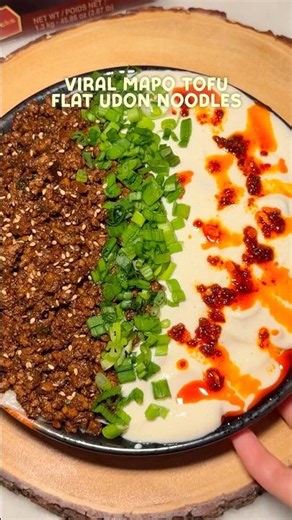 MAPO TOFU FLAT UDON NOODLES 🍜 #udon #mapotofu #recipe